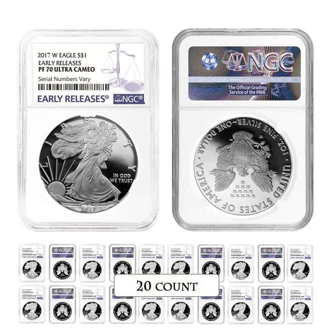 2017-W 1 oz Proof Silver American Eagle NGC PF 70 UCAM Early Releases