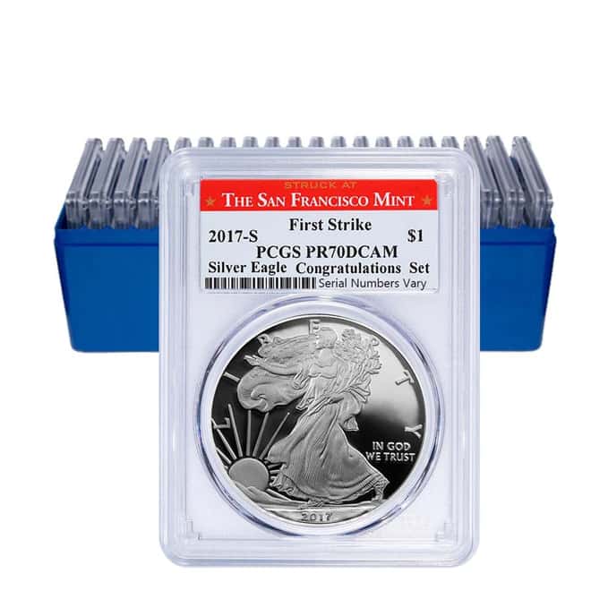 2017-S 1 oz Proof Silver American Eagle PCGS PF 70 DCAM First Strike (SF Label)