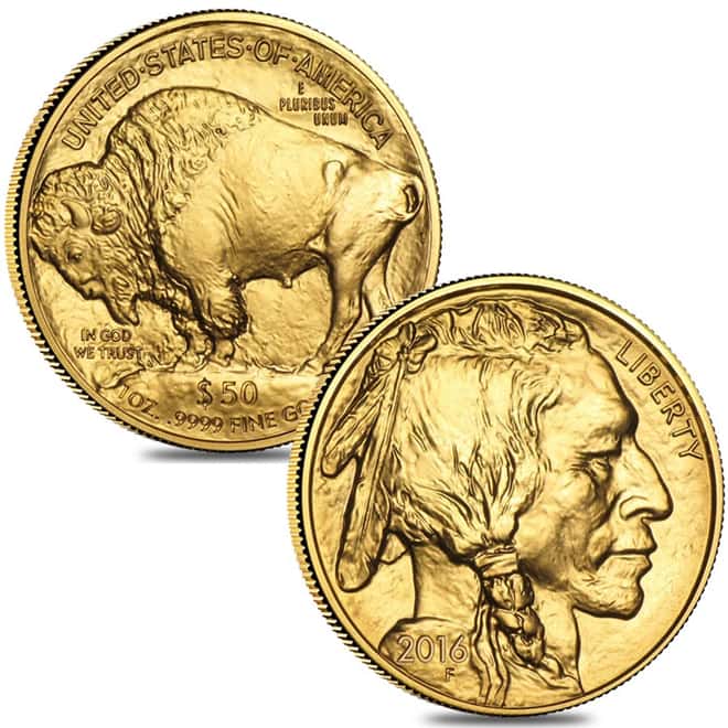 2016 1 oz Gold American Buffalo $50 Coin BU