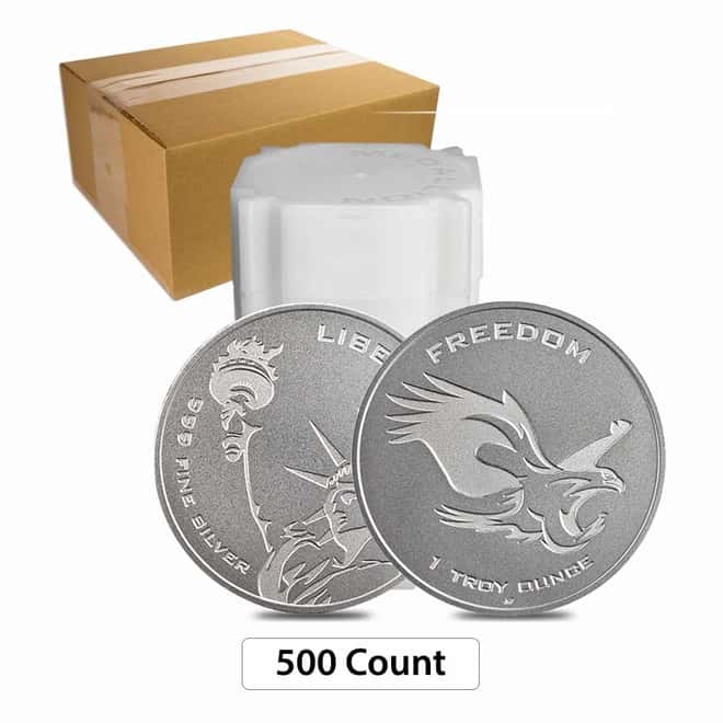 Lot of 20 - 1 oz Asahi Freedom Liberty Silver Round .999 Fine (Tube of 20)