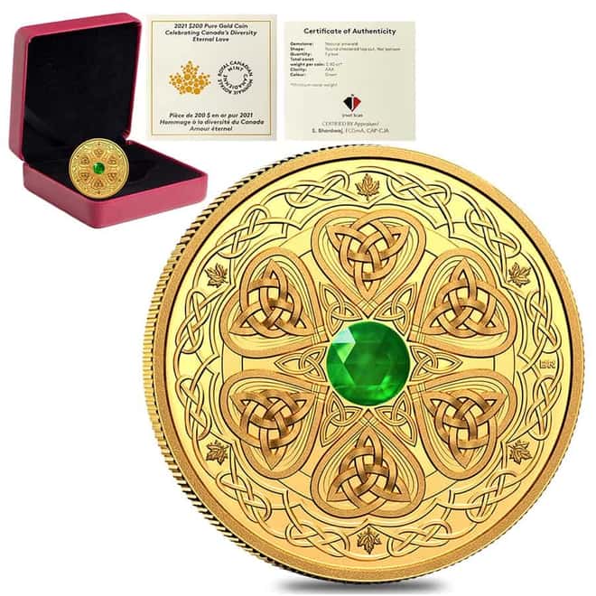 2021 Canada 1 oz Gold Eternal Love Canada's Diversity Coin .9999 Fine (w/Box & COA)
