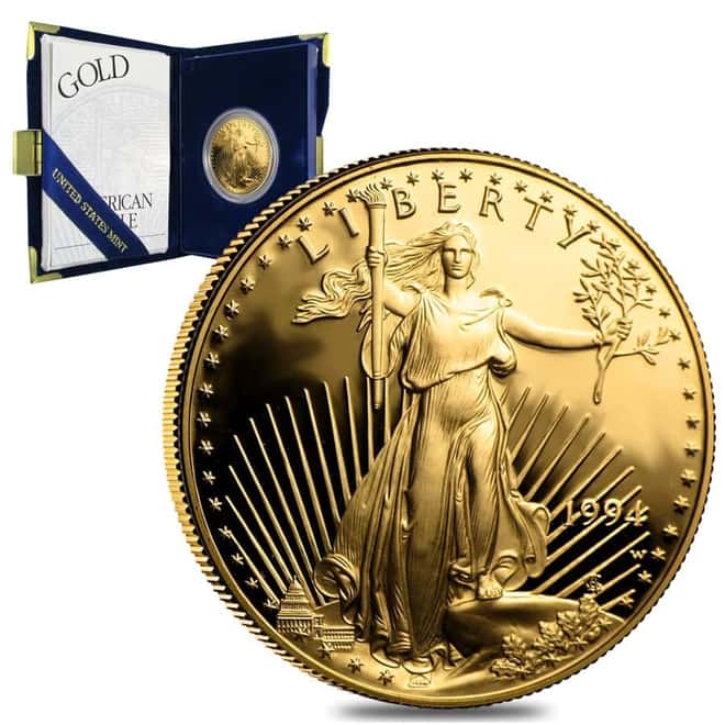1994-W 1 oz $50 Proof Gold American Eagle (w/Box & COA)