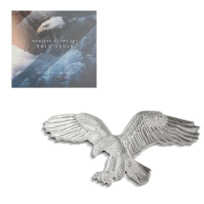 2019 1 oz Silver Bald Eagle Solomon Islands $2 Coin .9999 Fine (w/Box & COA)