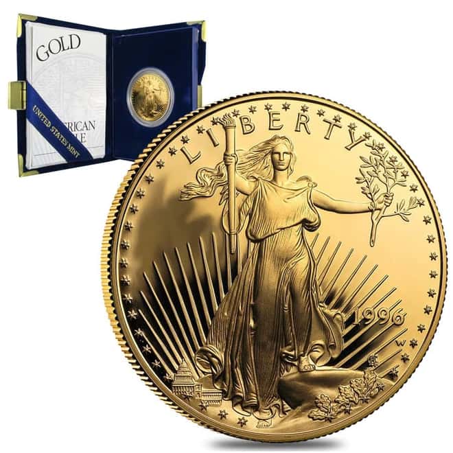 1996-W 1 oz $50 Proof Gold American Eagle (w/Box & COA)