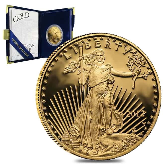 2012-W 1 oz $50 Proof Gold American Eagle (w/Box & COA)