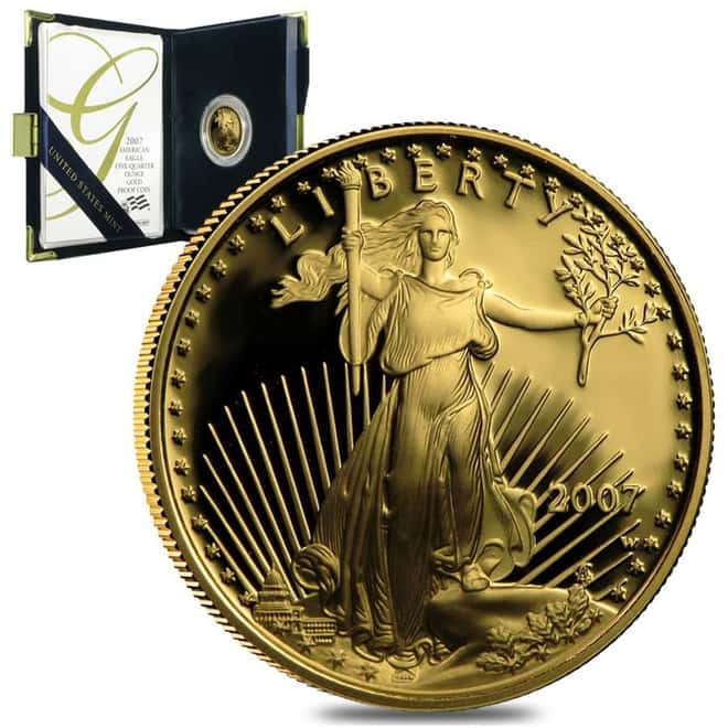 2007-W 1/4 oz $10 Proof Gold American Eagle (w/Box & COA)