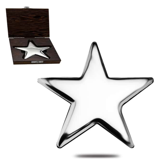 500 gram Geiger Silver Star Theme Bar .999 Fine (w/Box & COA)