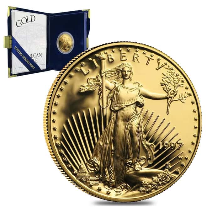 1997-W 1/4 oz $10 Proof Gold American Eagle (w/Box & COA)