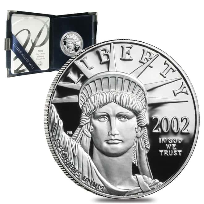 2002 W 1 oz $100 Proof Platinum American Eagle Coin (w/Box & COA)