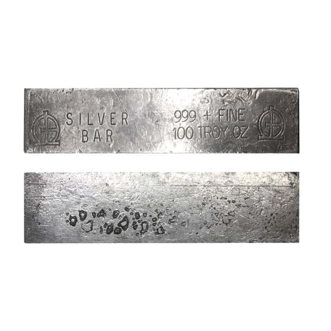 100 oz Omega M & B Mining Silver Vintage Bar .999+ Fine