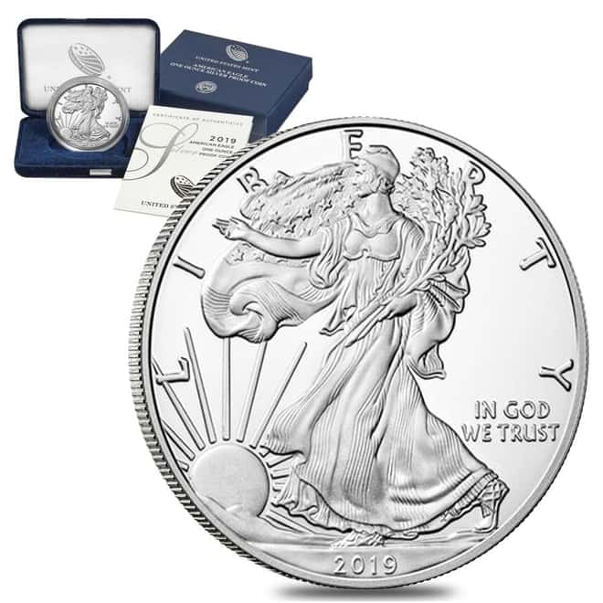 2019-S 1 oz Proof Silver American Eagle (w/Box & COA)