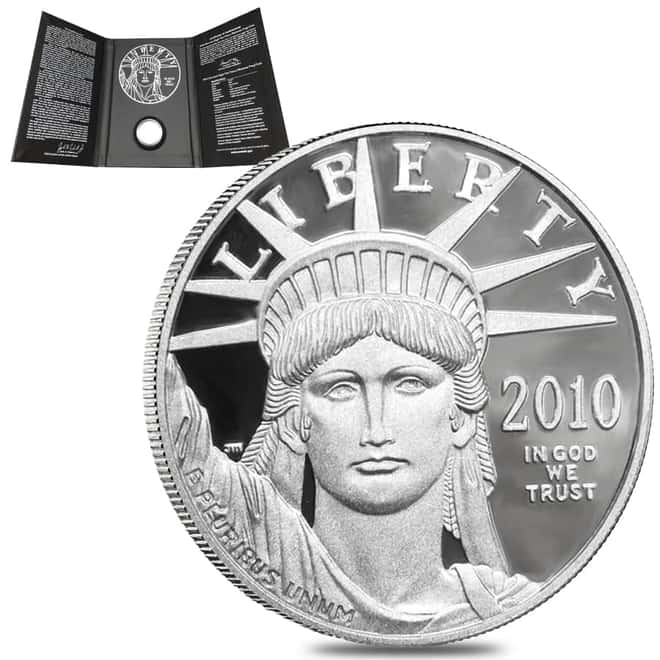 2010 W 1 oz $100 Platinum American Eagle Proof Coin (w/Box & COA)