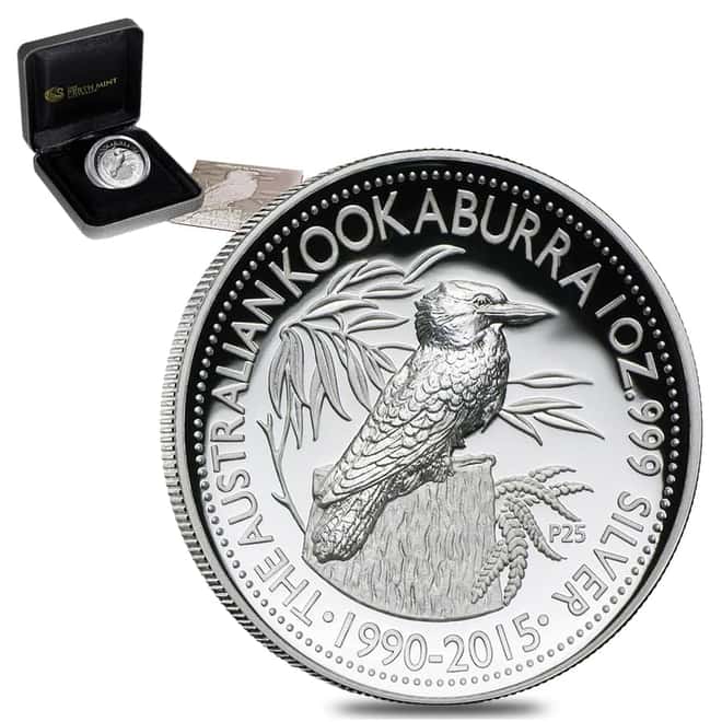 2015 1 oz Proof Silver Australian Kookaburra Perth Mint (w/Box & COA) 