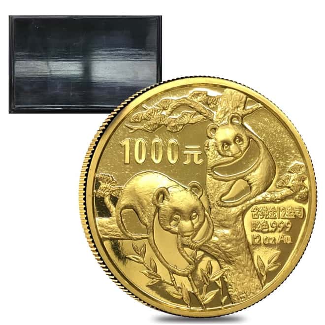 1988 12 oz Chinese Proof Gold Panda 1000 Yuan .999 Fine (w/Box)