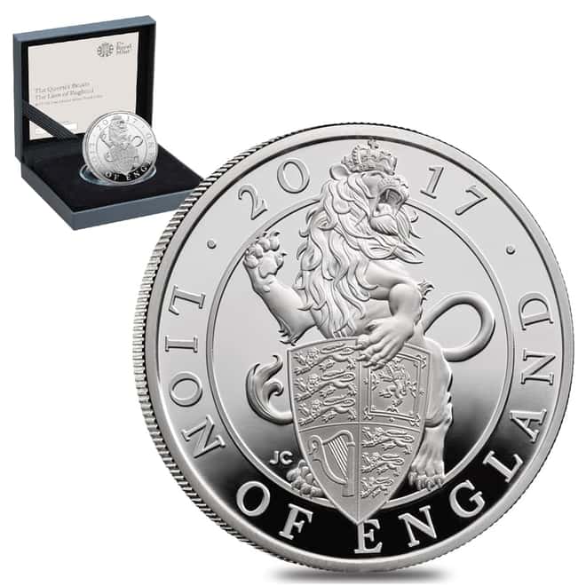 2017 Great Britain 1 oz Proof Silver Queen's Beasts (Lion) Coin (w/Box & COA)