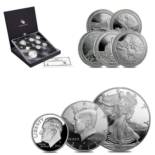 2012 US Mint Limited Edition Silver Proof 8-Coin Set ASW 2.34 oz (w/Box and COA)