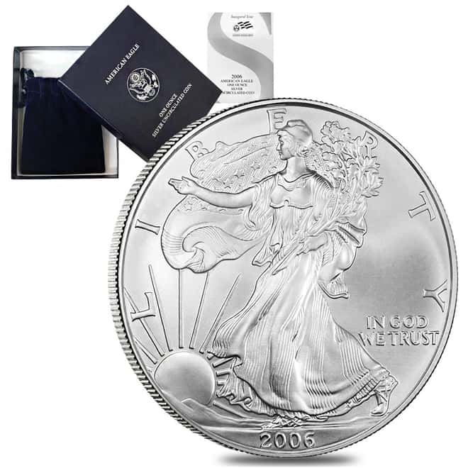 2006-W 1 oz Burnished Silver American Eagle (w/Box & COA)