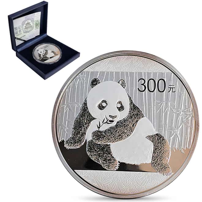 2015 1 Kilo Chinese Proof Silver Panda 300 Yuan .999 Fine (w/Box & COA)