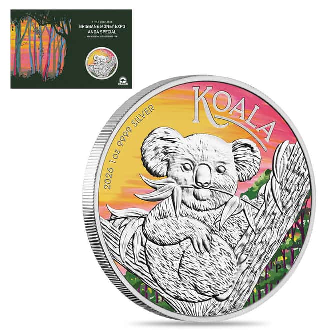 2026 1 oz Colorized Silver Australian Koala Perth Mint ANDA Expo
