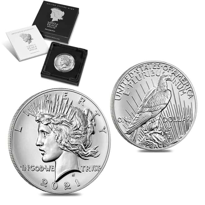 2021 Peace Silver Dollar Centennial Coin 100th Anniversary (w/Box & COA)