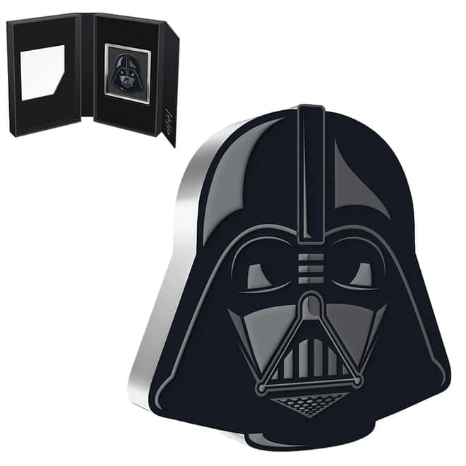 2021 Niue 1 oz Silver Darth Vader Star Wars - Faces of the Empire Shaped Coin .999 Fine (w/Box & COA)