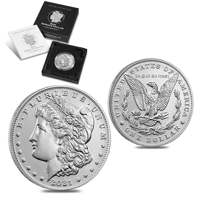 2021 Morgan Silver Dollar Centennial Coin 1921 100th Anniversary (w/Box & COA)