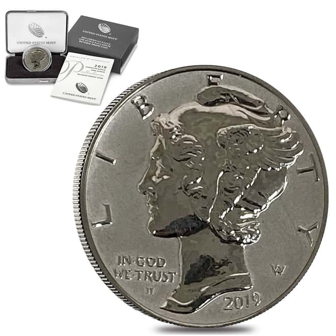 2019-W 1 oz Reverse Proof Palladium American Eagle $25 Coin (Scruffy, w/Box & COA)