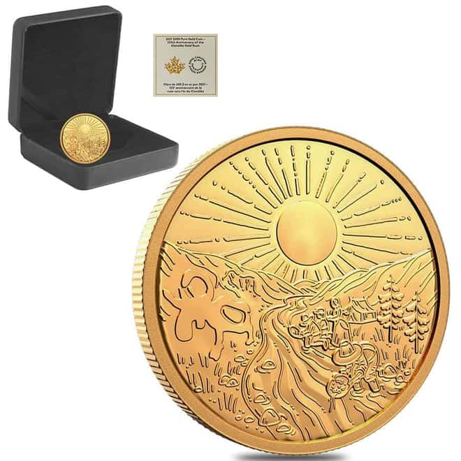 2021 Canada 1 oz Proof Gold Klondike Gold Rush 125th Anniversary .9999 Fine (w/Box & COA)