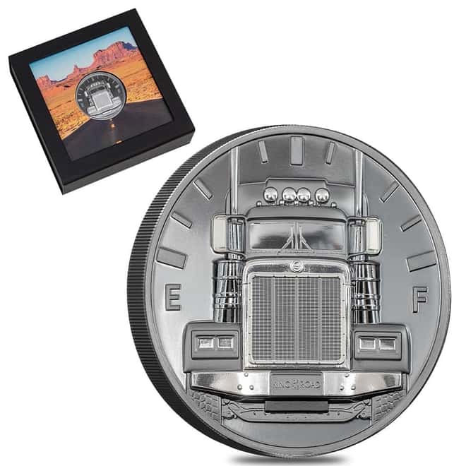 2022 Cook Islands 2 oz Silver The Journey - Truck King of the Road Coin .999 Fine (w/Box & COA)