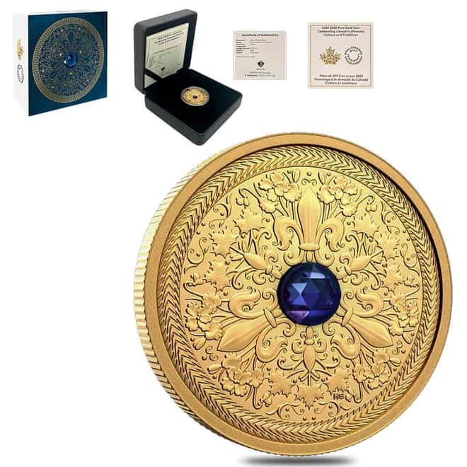 2022 Canada 1 oz Gold Culture and Traditions Canada's Diversity Coin .9999 Fine (w/Box & COA)