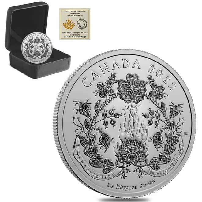 2022 Canada 1 oz Proof Silver Generations - The Red River Metis Coin .9999 Fine (w/Box & COA)