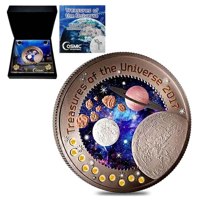 2017 Ghana 1 oz Silver Treasures of The Universe Meets Bull and Bear Coin (w/Box & COA)