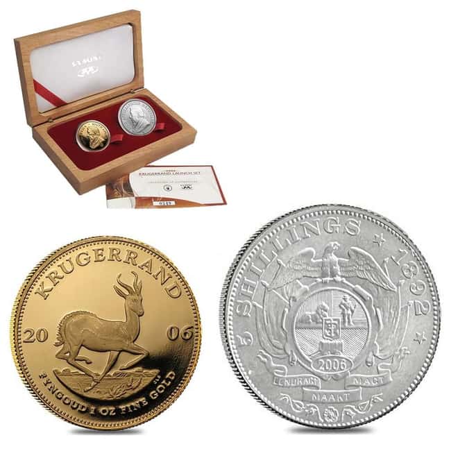 2006 South Africa 1 oz Proof Gold Krugerrand Launch 2-Coin Set