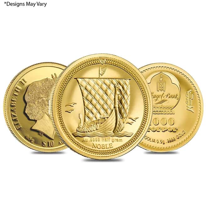 1/2 gram Generic Gold Coin .999+ Fine (Secondary Market)