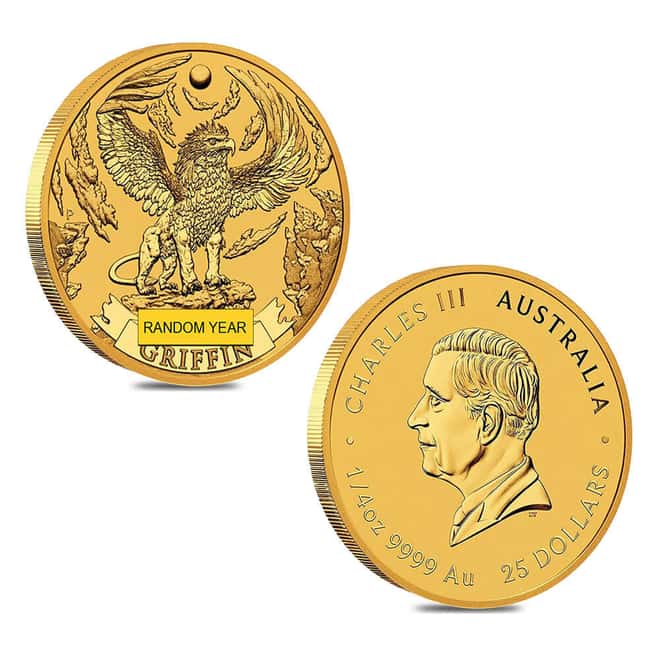 1/4 oz Mythical Creatures Griffin Gold Coin BU Australia Perth Mint (Random Year)