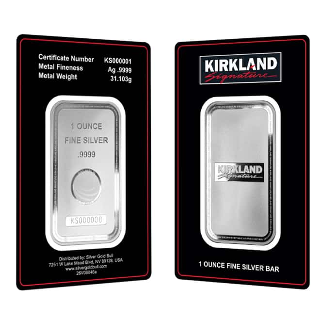 1 oz Costco Kirkland Signature Silver Bar .9999 Fine (in Assay)