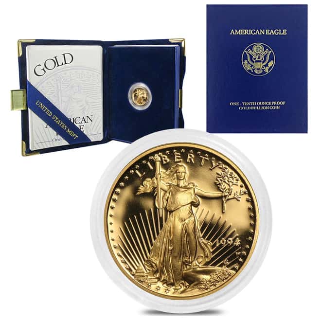 1994-W 1/10 oz $5 Proof Gold American Eagle (w/Box & COA) 