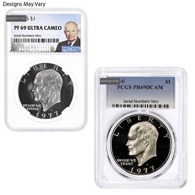 1971-1978 Proof Eisenhower Clad Dollar $1 NGC/PCGS PF 69 (Random Year)