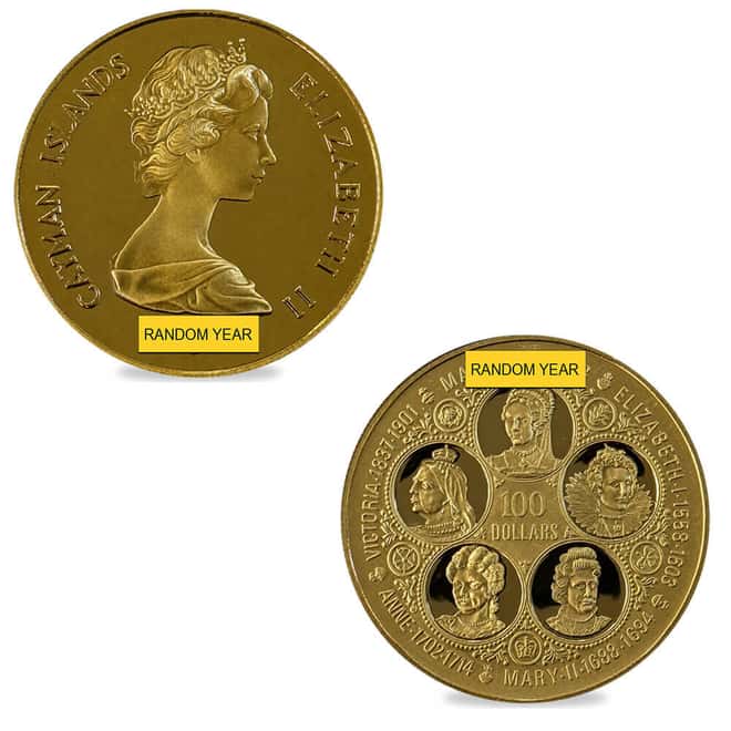 1975-1977 Cayman Islands $100 Gold Coin BU/PF (Random Year)
