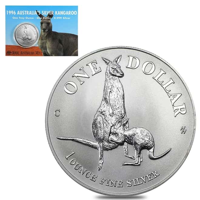 1996 1 oz Australian Silver Kangaroo Royal Australian Mint BU