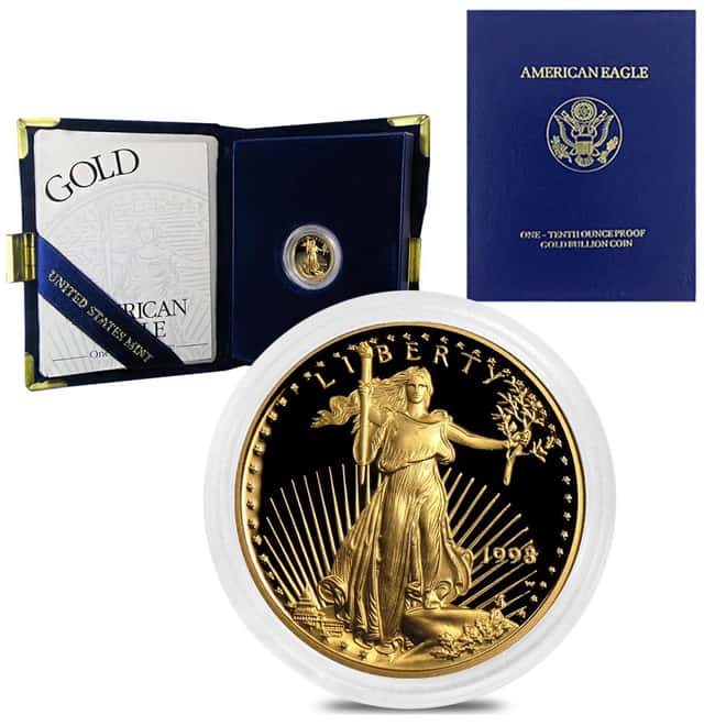 1998-W 1/10 oz $5 Proof Gold American Eagle (w/Box & COA)