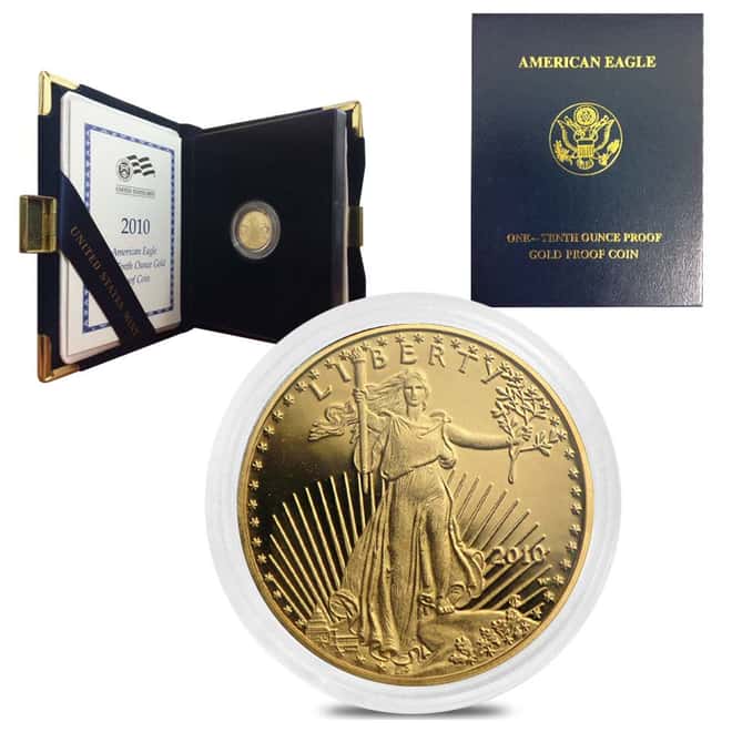 2010-W 1/10 oz $5 Proof Gold American Eagle (w/Box & COA)