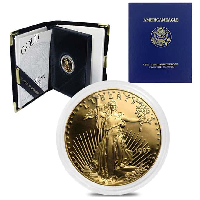 1997-W 1/10 oz $5 Proof Gold American Eagle (w/Box & COA)