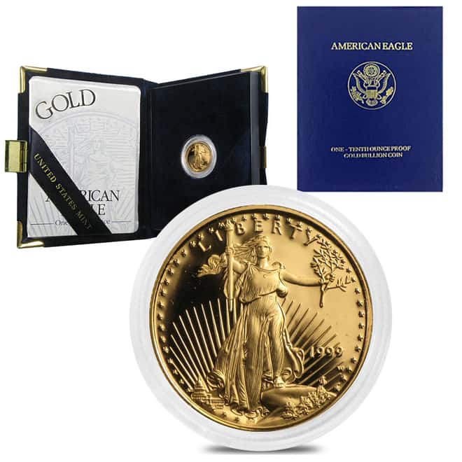 1999-W 1/10 oz $5 Proof Gold American Eagle (w/Box & COA)