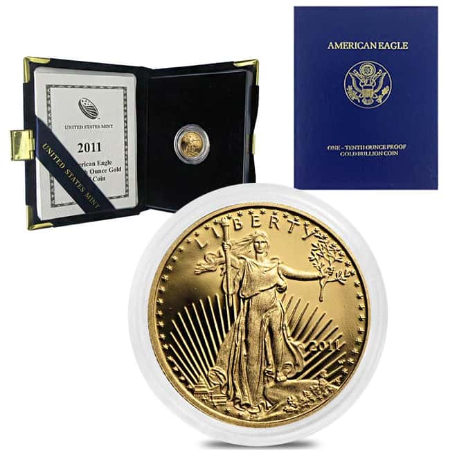 2011-W 1/10 oz $5 Proof Gold American Eagle (w/Box & COA)