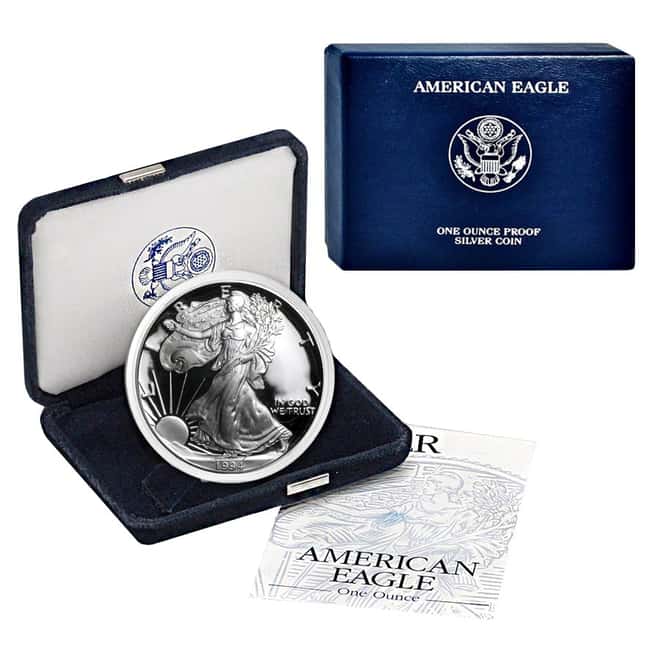 1994-P 1 oz Proof Silver American Eagle (w/Box & COA)