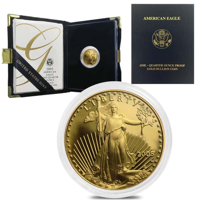 2005-W 1/4 oz $10 Proof Gold American Eagle (w/Box & COA)