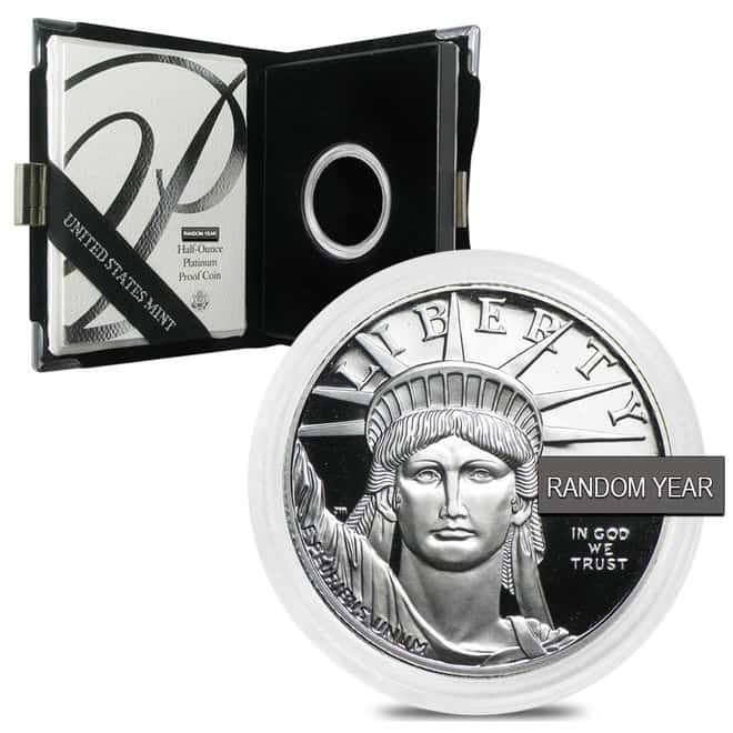 1/2 oz Proof Platinum American Eagle (Random Year, w/Box & COA)