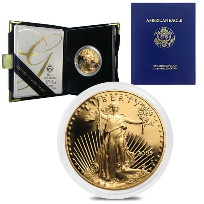 2005-W 1 oz $50 Proof Gold American Eagle (w/Box & COA)