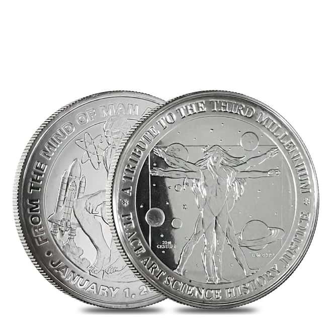 6 oz Silver Generic Rounds .999 Fine